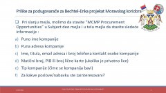 ПРИЈАВИТЕ СЕ ЗА ПОДУГОВАРАЧЕ ЗА ИЗГРАДЊУ МОРАВСКОГ КОРИДОРА