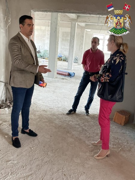 PREDSEDNIK OPŠTINE OBIŠAO RADOVE U NOVOJ ZGRADI GIMNAZIJE