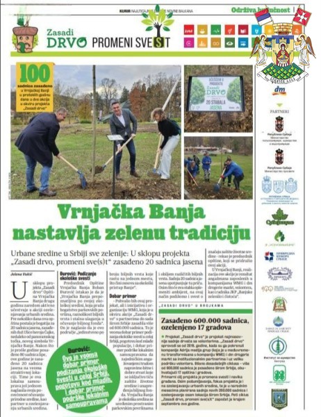 VRNjAČKA BANjA NASTAVLjA ZELENU TRADICIJU