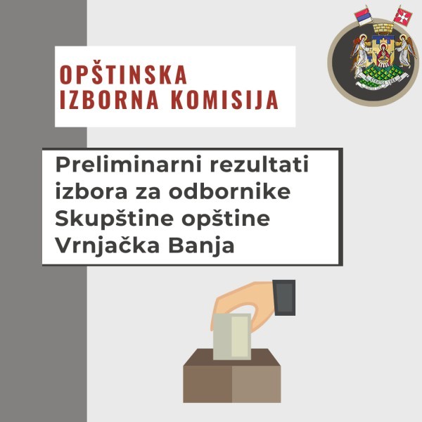 ПРЕЛИМИНАРНИ РЕЗУЛТАТИ ИЗБОРА ЗА ОДБОРНИКЕ СКУПШТИНЕ ОПШТИНЕ ВРЊАЧКА БАЊА